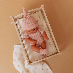 Кукла с кроваткой Mrs. Ertha "Josie Flower Buds", мириада цветов, 20 см